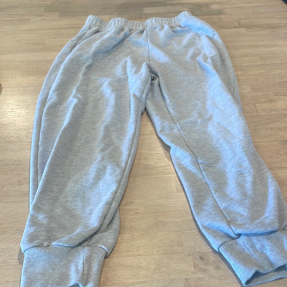 Grey baggy high rise sweats